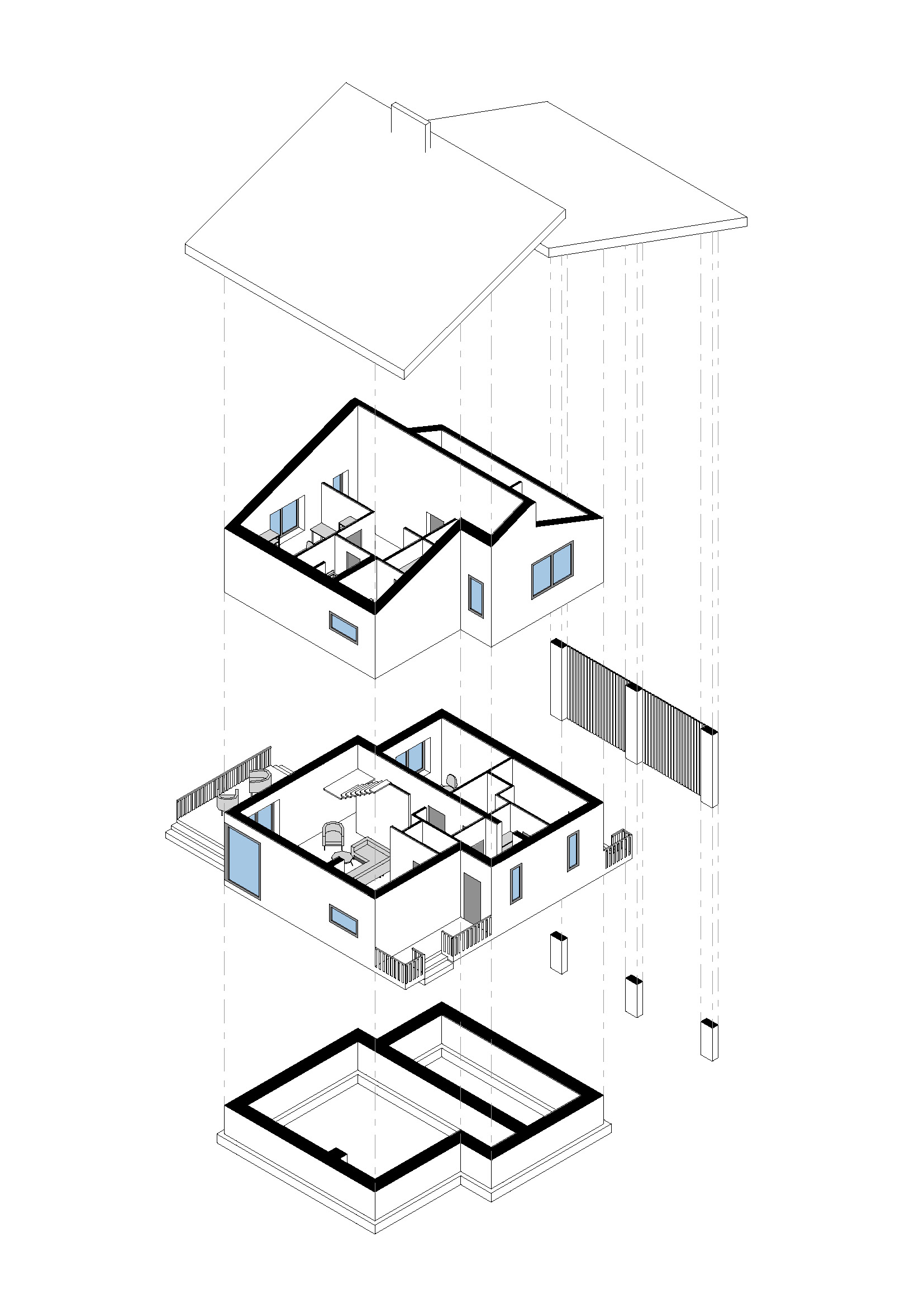 Проект индивидуального жилого дома. Схема